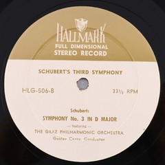 Schubert – Symphony No. 8 In B Minor And No. 3 In D Major – LP Hallmark HLG 506