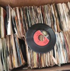 Lot Of 50 Random 45rpm Vinyl Records From Closed Down Record Store!
