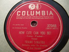 JIM FLORA Sleeve FRANK SINATRA How Cute Can You Be/ Five Minutes More COL 37048