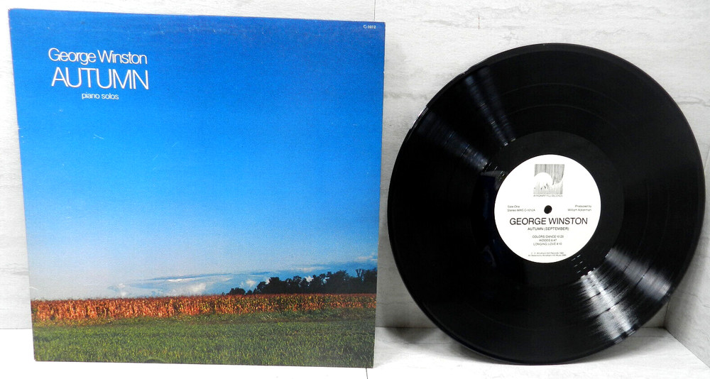George Winston Autumn Piano Solos Vinyl LP Album Windam Hill Records C1012 EX/EX
