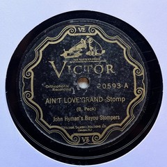 NEW ORLEANS JAZZ: JOHN HYMAN’S BAYOU STOMPERS – ‘ALLIGATOR BLUES’ VICTOR 78!
