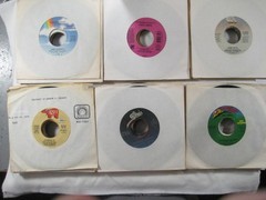 record lot 45 rpm VG+/NM- 100 vinyl w/ sleeves Pop hits 70s/80s FREE SHIP 5L