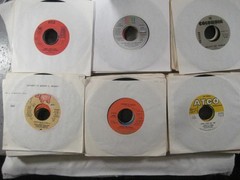 record lot 45 rpm VG+/NM- 100 vinyl w/ sleeves Pop hits 70s/80s FREE SHIP 5L