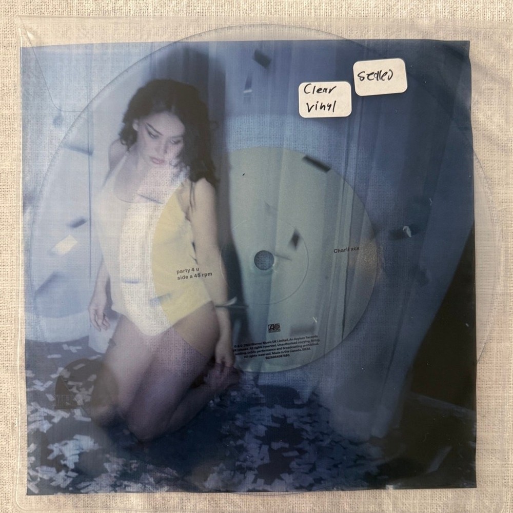 Charlie XCX NWT | RSD 2026 Party 4 U 7″ single clear vinyl Record Store Day