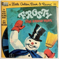 Frosty the Snowman – Book w/ 7” 45 RPM Record Little Golden Book Disneyland 253