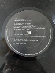Orchestral Manoeuvres in the Dark – Organisation – 12” LP Album A1/B1 – 1980