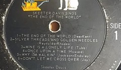 SKEETER DAVIS: CLOUDY WITH OCCASIONAL TEARS Vinyl LP-1963-Bonus Record Included!