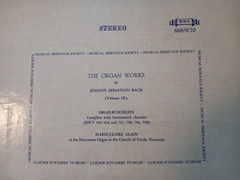 The Organ Works of Johann Sebastian Bach~Volume IX~MHS 668/9/70 Box Set