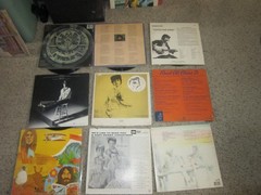 Nine Vintage Classic Rock, Pop, Blues, Folk, Beach LP Record Albums