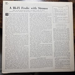 A Hi-fi Frolic With Strauss LP Anton Paulik Vienna State Opera VG+ VRS476 Bx18