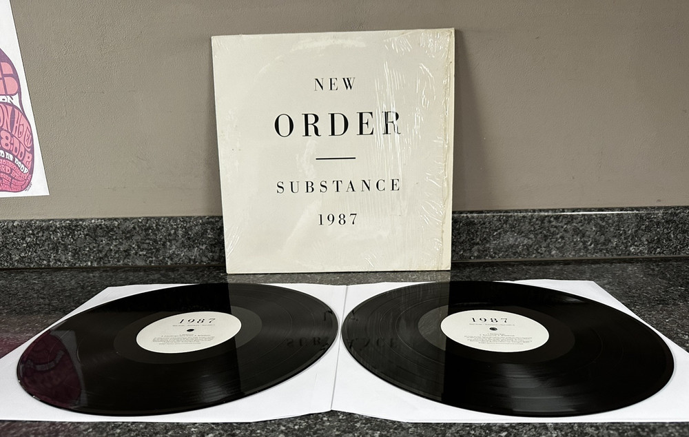 LP DOUBLE VINYL NEW ORDER ALBUM SUBSTANCE 1987 FACT 200 UK 2ND PRESS 1987 EX-/EX