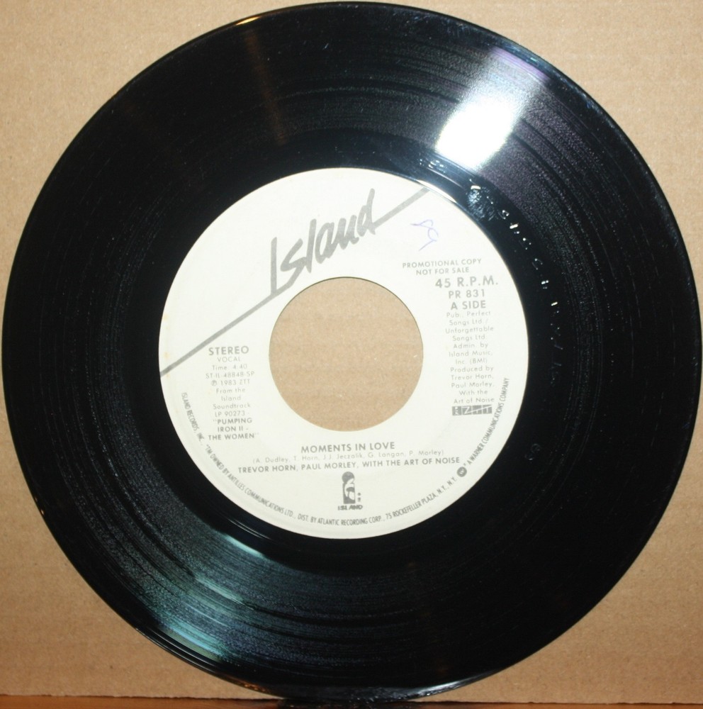 ART OF NOISE **Moments In Love** ELECTRONIC DOWNTEMPO 45 on ISLAND PR 831 Promo