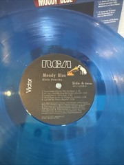 VTG 1977 Elvis Presley Moody Blue 12″ Blue Vinyl LP RCA Victor album