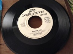 1984 SURVIVOR Vinyl Record “High On You” VITAL SIGNS Everlasting ROCK 45 RPM