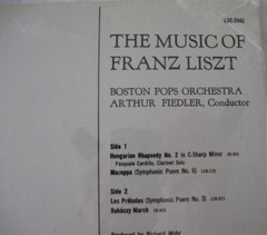 Franz Liszt Arthur Fiedler RCA Victor Living Stereo LSC-2442. Still Sealed.