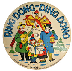 Pictur-tone Cardboard Picture Records CHRISTMAS HOLIDAY SONGS 78rpm Vintage 1950