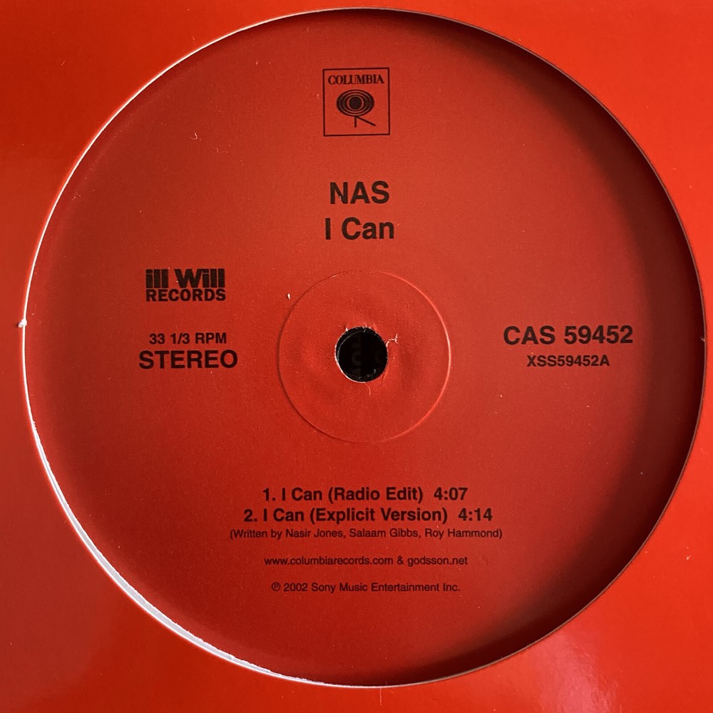 NAS – I CAN / MASTERMIND (12″) 2002 RARE!! SALAAM REMI + ALCHEMIST / GOD’S SON