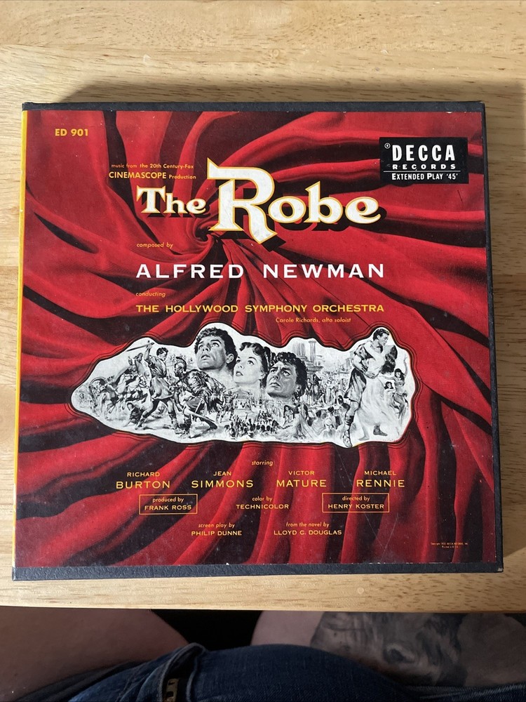 The Robe Alfred Newman Hollywood Symphony Orchestra 45 RPM 20th Century Fox