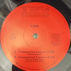 Lime “Unexpected Lovers” Electronic 12″ Vinyl Single 33 RPM (1985) TSR 837