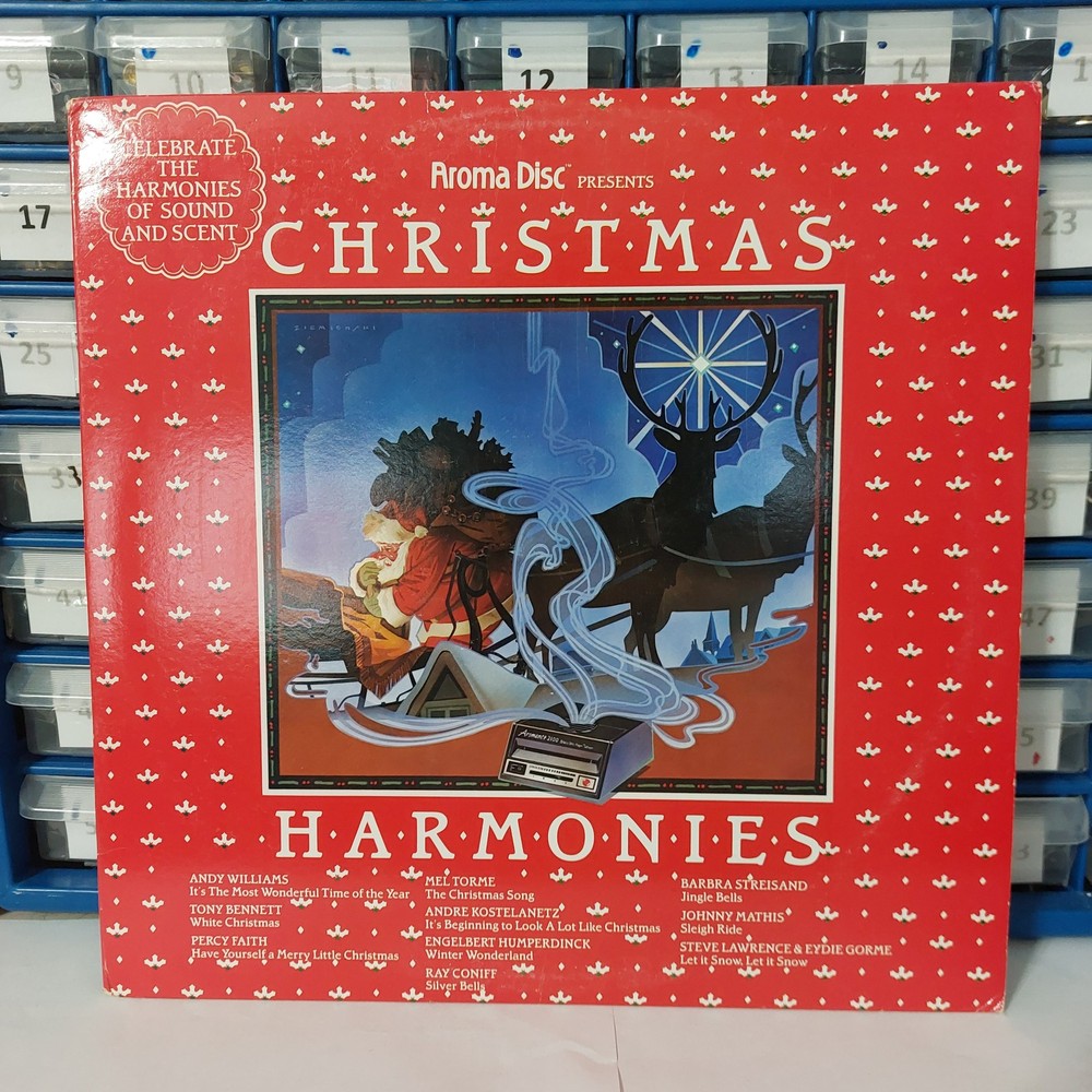 Christmas Harmonies Aroma Disc LP 1985 CBS Various Artists Holiday Vinyl Record