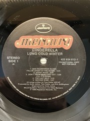 Cinderella – Long Cold Winter ; 1988 PROMO LP VINYL VG++