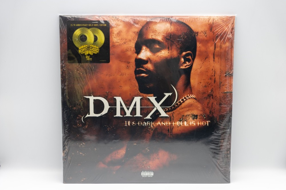 DMX It’s Dark and Hell Is Hot 2LP Gold Vinyl VG+ in Shrink with Hype Sticker
