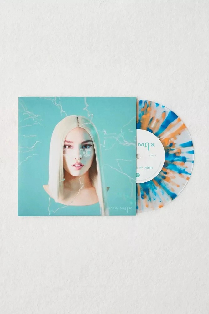 Ava Max My Head & My Heart 7″ Urban Outfitters LIMITED BLUE SPLATTER VINYL pop
