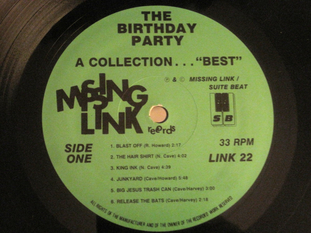 THE BIRTHDAY PARTY BEST AND RAREST LP ’85 MISSING LINK 22 RARE POST PUNK VG/VG+