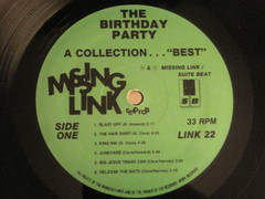 THE BIRTHDAY PARTY BEST AND RAREST LP ’85 MISSING LINK 22 RARE POST PUNK VG/VG+