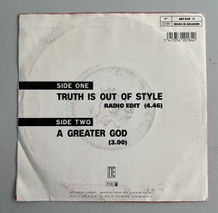 MC 900 FT JESUS Truth Is Out Of Style 7″ Rare 1990 BELGIUM Picture Sleeve VG+/NM