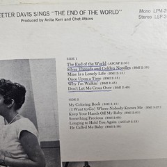 Skeeter Davis Sings The End Of The World 1963 RCA LSP-2699