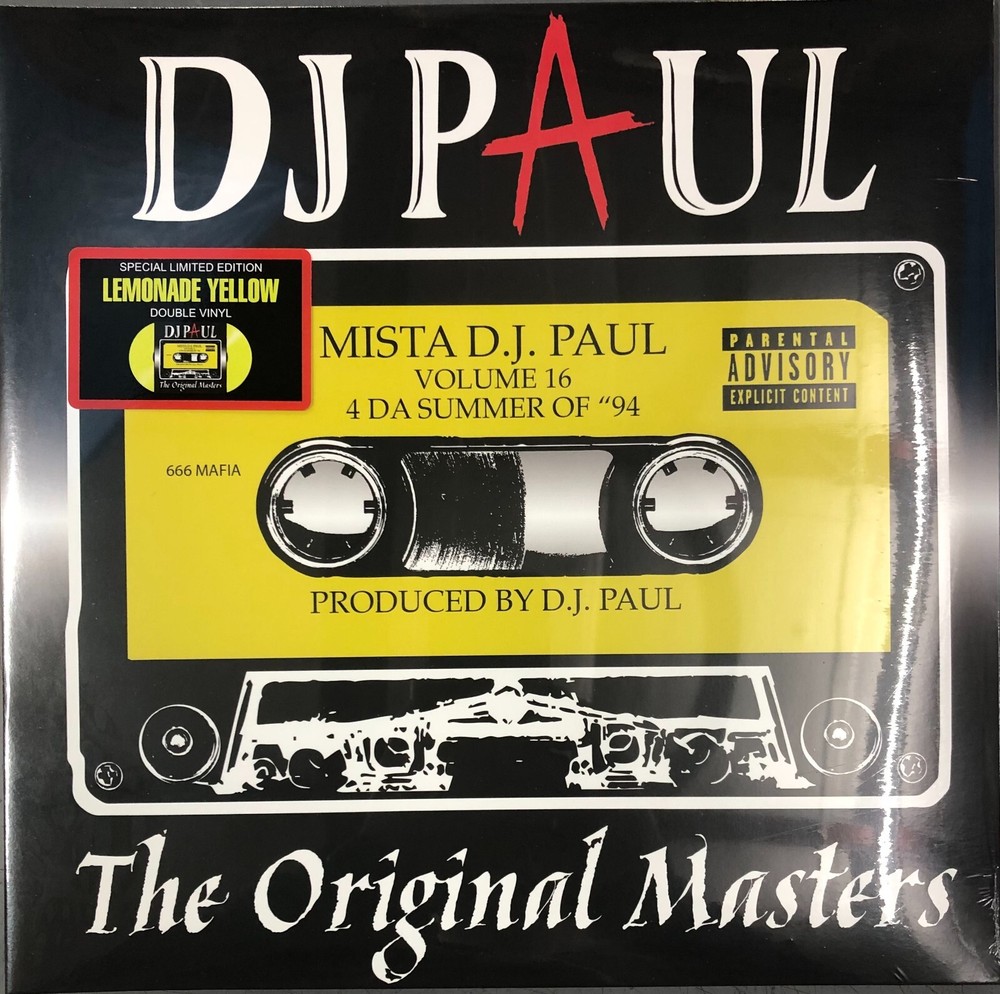 DJ PAUL (Three 6 Mafia) Volume 16: Original Masters (Factory Sealed Vinyl, 2023)