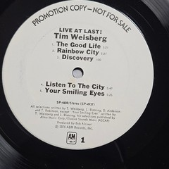 Tim Weisberg – Live At Last! 1976 A&M Records SP-4600 Vinyl LP 12″ Album PROMO