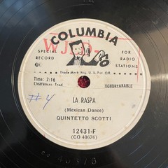 78RPM Quintetto Scotti 10″ Columbia 12431-F PROMO (Polka)