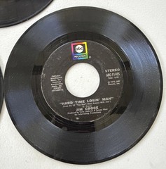JIM CROCE Lot of 5 7” 45RPM Records Leroy Brown, Operator, Time In Bottle