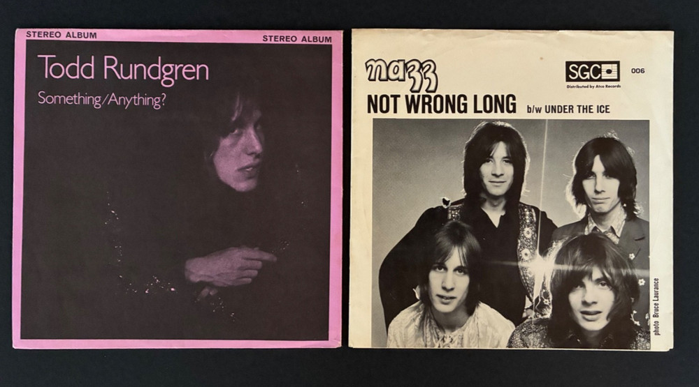 LOT of 2 Todd Rundgren / NAZZ ~ 45 rpm PICTURE SLEEVES ONLY ~