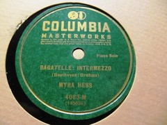 1st REC 1928 MYRA HESS Piano Scarlatti Sonata Beethoven Bagatell Brahms COLUMBIA
