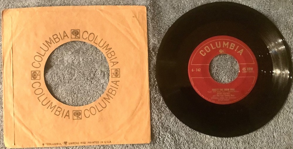 1950 Gene Autry Frosty The Snowman / When Santa Claus Gets Your Letter 45 TESTED