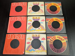 Lot of 9 Vintage RCA 45 RPM 7″ Company Record Sleeves for Rock Jazz Soul Country