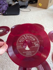 Lot of 10 RCA Victory Red Seal Records Red Vinyl 45 rpm for Crafts, Decoration