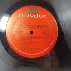 AMERICAN GIGOLO ORIGINAL SOUNDTRACK RECORDING LP Vinyl Record Album