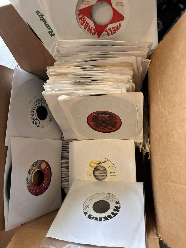 Lot Of 300 45 RPM REGGAE Vinyl Records From Jamaican Record Shop Closing!
