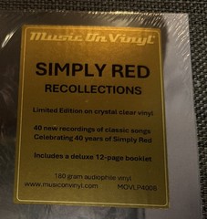 Simply Red “Recollections” 4LP CLEAR Vinyl – Limited Edition-NEW