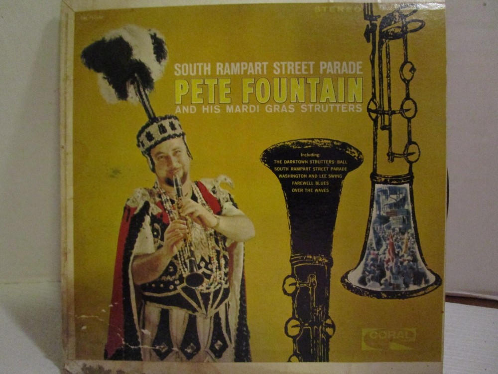 33 1/3 RPM ~ South Rampart Street Parade / Peter Fountain VG+ 1963 Jazz Coral