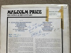 Malcolm Price – His Songs And His Guitars – Vinyl LP – Signed – STFID 2156