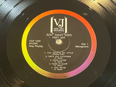 JIMMY REED: “Just Jimmy Reed”: 1962 VINYL LP: STEREO: VJ MICROGROOVE: EX/VG+