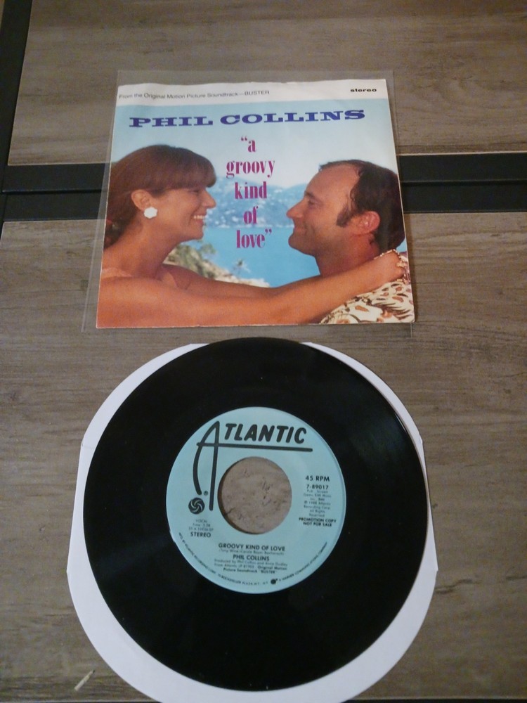 Phil Collins A Groovy Kind Of Love Picture Sleeve Promo 45 7″ Single Buster