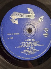 THE WHO – A Quick One – Rare original 1966 UK 10-track MONO vinyl LP – A1 / B2