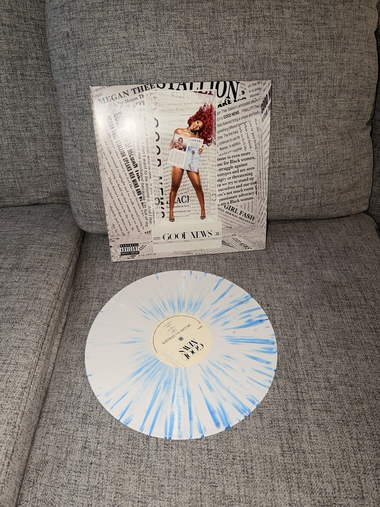 Megan Thee Stallion – Good News Blue Splatter Vinyl Urban Outfitters Exclusive