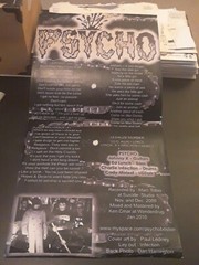 Psycho: S/T 2010 Patac Records 7″ Vinyl Sawblade Shaped Record Punk/ThrashVG+/EX